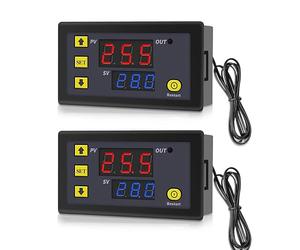 GERUI 2 pezzi W3230 20 A DC 12 V Digital Thermal Interruttore, termostato digitale 50 - 120 ℃ con sensore NTC 10 K.