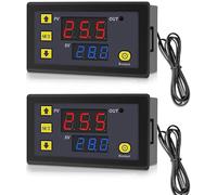 GERUI 2 regolatori di temperatura digitali W3230 20 A DC 12 V | Termostato digitale, interruttore di temperatura 50-120 ℃ con sonda sensore NTC 10K.