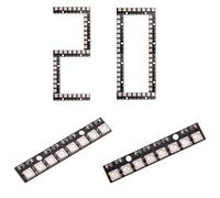 GERUI 20 pezzi 8 bit WS2812 RGB LED CJMCU WS2812 5050 Modulo LED RGB a colori completi con driver integrato, 256 colori, driver a colori completi, scheda di sviluppo per luce a colori, compatibile con