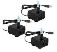 GERUI 3 mini pompa per acqua sommergibile USB, 180 l/h, regolabile, ultraleggera, piccola pompa dell'acqua per serbatoio di pesce, stagno, fontana per animali domestici, idroponica