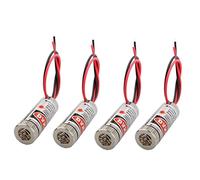GERUI 4 pezzi moduli laser focalizzabili a croce laser a messa a fuoco regolabile laser rosso 3-5 V 650 nm con lenti in plastica, laser a croce, utilizzato per la correzione e l'allineamento di