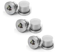 GERUI 6 tappi ciechi da 1/2 pollici, tappo di chiusura in acciaio al carbonio con anello a forcella, guarnizione in acciaio al carbonio, adatti per sigillare tubi