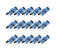 GERUI Modulo sensore infrarossi per evitare ostacoli, 15 pezzi, 3 fili | Modulo sensore fotoelettrico riflettente, compatibile con Arduino Smart Car Robot, Raspberry Pi, LM393