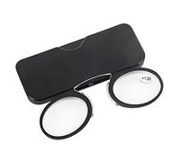 GERUI Occhiali da lettura 2.0, diottrie, da donna, da uomo, monocolo, mini clip per naso, occhiali da lettura senza bordi, Nero , no