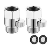 GERUI Soffione doccia, valvola di chiusura, 1/2", tappo per doccia, distributore d'acqua, valvola per doccia con manico, per doccetta, pezzo di ricambio universale cromato lucido (con guarnizione