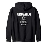 Gerusalemme Coordina Israel Heritage Star of David Felpa con Cappuccio
