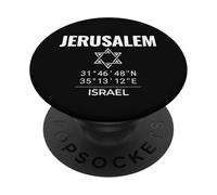 Gerusalemme Coordina Israel Heritage Star of David PopSockets PopGrip Adesivo