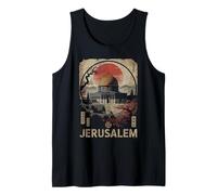 Gerusalemme Cupola della Roccia Red Sun Cherry Blossom Graphic Canotta