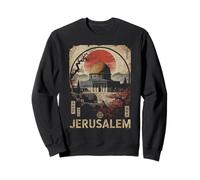 Gerusalemme Cupola della Roccia Red Sun Cherry Blossom Graphic Felpa