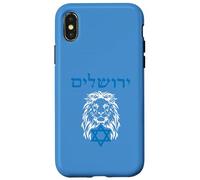 Gerusalemme In Ebraico Con Il Leone Di Giuda E Stella Di Davide Custodia per iPhone X/XS