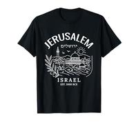 Gerusalemme Israele Città per Sion e Terra Santa Biblica Maglietta