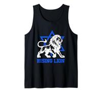 Gerusalemme Israele Leone Rising Ebreo Stella di David Vintage Canotta
