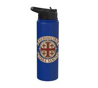 Gerusalemme Terra Santa (in latino) Cavalieri Templari Croce Stainless Steel Insulated Water Bottle