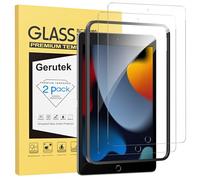 Gerutek [2-Pack Pellicola protettiva per iPad 10.2 2021/2020/2019 (9a/8a/7a), [Telaio di Facile Installazione] [Vetro Temperato] [Anti-Graffio] [Durezza 9H] per iPad 9th/8th/7th Generatione 10.2