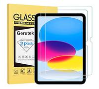 Gerutek 2-Pezzi Pellicola Protettiva per iPad 10 Generazione 10,9 Pollici 2022 / iPad 11 Generazione (A16) 11 Pollici 2025, Vetro Temperato per iPad 10 [Ultra Trasparente] [Anti-graffio] [Durezza 9H]