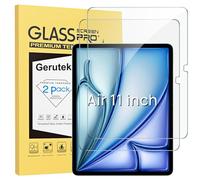 Gerutek 2 Pezzi Pellicola Protettiva per iPad Air 11'' M4/ M3/M2 (8a/7a/6a Gen, 2026/2025/2024), [Ultra Trasparente] [Antigraffio] [Senza Bolle] [Durezza 9H] Vetro Temperato per iPad Air 11