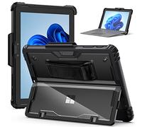 Gerutek Cover per Microsoft Surface Go 3/Go 2/Go 10.5 Pollici (2021/2020/2018), Custodia per Surface Go 3 Antiurto con [Supporto e Cinghia da Polso][Tastiera Installabile],Nero