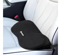 GES Cuscino per seggiolino auto, cuscino per seggiolino auto, cuscino per sedile in memory foam, supporto per la schiena, sollievo dal dolore per la guida su strada (nero)