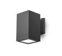 GES1013- APPLIQUE QUADRATA IN ALLUMINIO COLORE GRIGIO ANTRACITE 1 LUCE ATTCCO E27 IP65