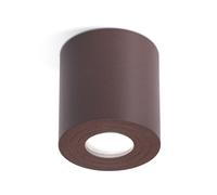 GES1075- PLAFONIERA ALLUMINIO MARRONE TONDA 1 LUCE ATTACCO GU10 D.9CM