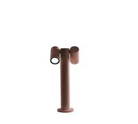 GES1112- PALETTO IN ALLUMINIO 2 LUCI ATTACCO GU10 MARRONE IP65 H.45CM ORIENTABILE