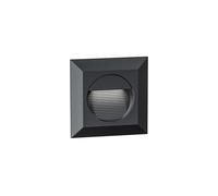 GES2121N- SEGNAPASSI ANTRACITE A LED IN ALLUMINIO E VETRO 4000K 108LM 3W AD INCASSO
