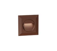 GES2122N- SEGNAPASSI MARRONE A LED IN ALLUMINIO E VETRO 4000K 108LM 3W AD INCASSO