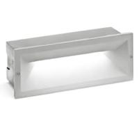 GES351- SEGNAPASSI AD INCASSO COLORE GRIGIO METALLIZZATO A LED 4000K 1200LM 13W 25X9,8CM