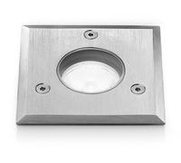 GES541- SEGNAPASSI IN ALLUMINIO E ACCIAIO AISI 306 LED 4000K 183LM 3W QUADRATO