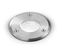 GES542- SEGNAPASSI IN ALLUMINIO E ACCIAIO AISI 306 LED 4000K 395LM 5W TONDO