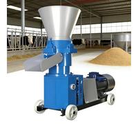 GESAIDES Mulino Elettrico per Cereali da 4 kW, Granulatore per Esche per Mangimi Animali da 100 kg/h, Lunghezza Pellet Regolabile, Macinatore Commerciale a Secco e a Umido, per Aziende Agricole 6mm