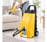GESAIDES Pulitore a Vapore ad Alta Pressione da 3000 W - Generatore Vapore con Serbatoio Capiente 3,5 L; Rimuove Efficacemente Grasso in Cucina, Pulisce Tappeti, Divani, Materassi e Piastrelle Yellow