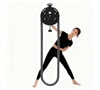 GESAIDES Sistemas di Carrucole a Fune Senza Fine Montato su Rack, Supporti per Tamburo in Acciaio su Montante, Fune in Nylon a Circuito Chiuso da 13 Piedi, Fune Infinita per Palestra Domestica