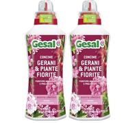 GESAL Concime Gerani & Piante Fiorite, Per Fioriture Abbondanti e Prolungate, 750 ml (Confezione da 2)