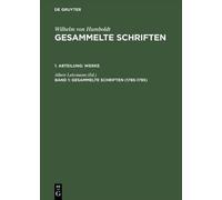 Gesammelte Schriften, Band 1, Gesammelte Schriften (1785-1795 (Copertina rigida)