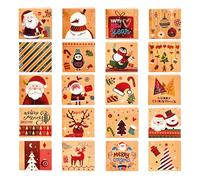 Gesar 100 Pezzi Bigliettino Regalo di Natale - Carta Kraft Marrone Chiudipacco Natale - Adatta per Decorazioni Pacco di Natale