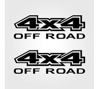 Gesar 2 Pezzi Adesivo 4x4 Off Road per SUV e Fuoristrada - Adatto per Auto e Moto (Nero)