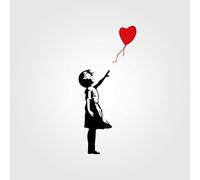 Gesar Adesivo Banksy - Bambina con Palloncino - Ragazza con Palloncino - Adesivo da Parete - Vinile - Ideale per decorare Pareti - Adesivo Interior design - Colore come da Immagine (38 X 84 Cm)