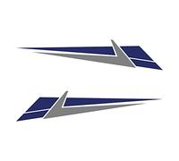 Gesar Adesivo per camper - Strisce Adesive per Camper - Adesivi Decorativi per Ambedue le Fiancate - Accessori per camper - Adesivi per camper - Decalcomanie per Camperisti in Vinile (Blu - Grigio)