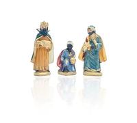 Gesar Statuine 3 Re Magi per presepe da 9 cm - Set 3 Pezzi Re Magi per Presepe in Resina - Personaggi Presepi - Presepe Statuine in Personaggi Dipinti a Mano - Natività Natalizie