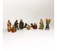 Gesar Statuine Presepe 3,5 cm 11 Pezzi - Set 11 Pezzi Presepe in resina 3,5 cm - Presepe Statuine in Personaggi dipinti a Mano - Personaggi Presepi