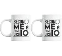 Gesar Tazza Divertente da Ufficio - Tazza " Secondo me è come dico io " - Idee Regali Originali per Uomo e Donna - Regalo di compleanno - Festa della Mamma - Frasi Divertenti (Confezione da 2)