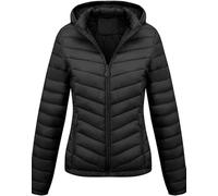 Geschallino Giacca da donna leggera trapuntata oversize, cappotto imbottito da donna, modello a palloncino per autunno e inverno B-22205ALP-PLUS Nero 3X