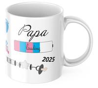 geschenke-fabrik.de - Tazza con scritta "Papa loading 2025 - Regali per i papà in attesa - Festa del papà - Baby loading - Tazza regalo 2025