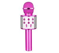 GeschenPark Bluetooth Microfono Karaoke per Bambini, Giocattolo Regalo Bambina 3-10 Anni Giocattoli Bambina Microfono Wireless - Regali Natale Bambini 2025
