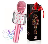 GeschenPark Microfono Bambini, Microfono Wireless Bluetooth Giocattoli per Bambina 3-10 anni Regali Bambini Microfono Karaoke Giochi Bambini Regali di Natale Bambina