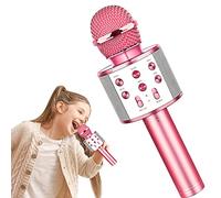 GeschenPark Microfono Karaoke Bluetooth Senza Fili per Android/iPhone/iPad/Sony/PC - Giocattoli Giochi Bambina 4-12 Anni Regali di Natale Bambino