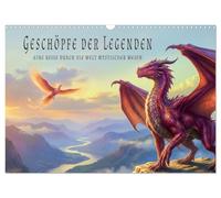 Geschöpfe der Legenden - Eine Reise durch die Welt mystischer Wesen (Wandkalender 2027 DIN A3 quer), CALVENDO Monatskalender: Legendäre, mystische ... Kraft in epischen, atmosphärischen Szenerien