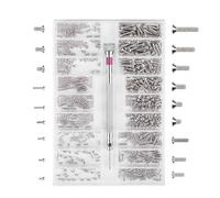 GESDYO 500 pezzi Piccole viti Assortimento Kit M1.2 M1.4 M2 Acciaio Inox Micro Viti di Riparazione Piccole Viti con Cacciavite per Occhiali Laptop Gioielli Riparazione Orologi