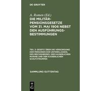 Gesetz Über Die Versorgung Der Personen Der Unterklassen, Des (Copertina rigida)